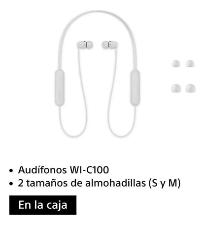 Auriculares Inalámbricos In Ear Sony Wi-c100 - Blanco