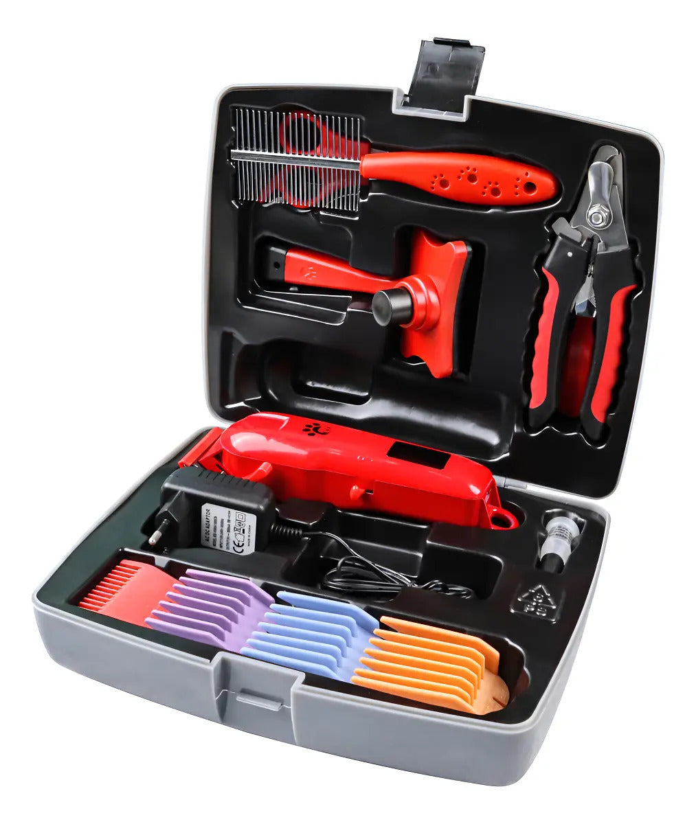 Kit De Corte Para Mascotas Xion Inalámbrico Xi-hairpetkit Qo Rojo