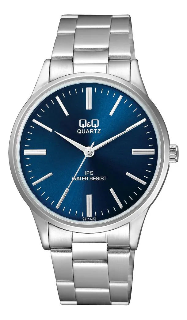 Reloj Q&q Metal Hombre 40mm C214j212y - Plateado