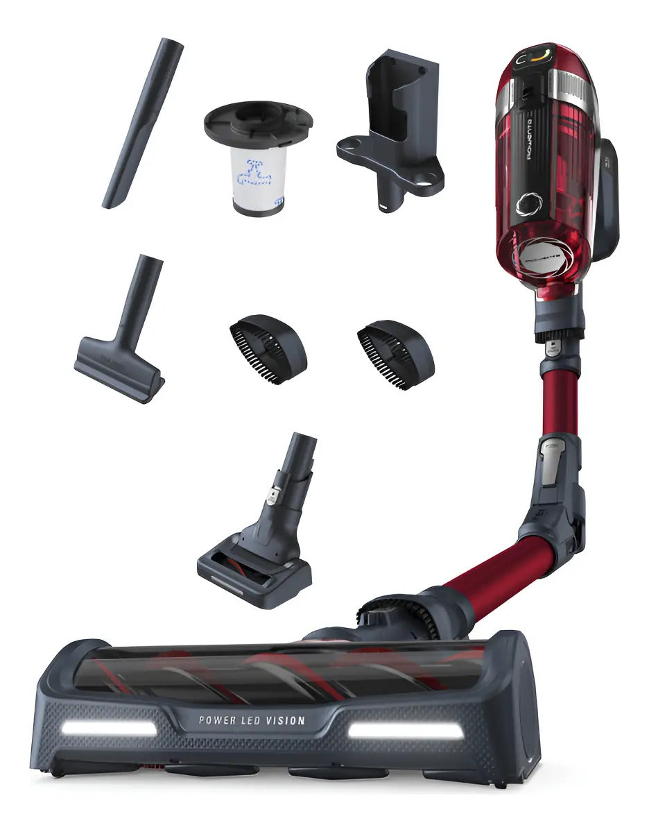 Aspiradora Vertical Inalámbrica 2 En 1 Rowenta - Rojo