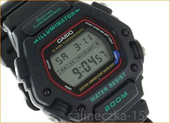 Reloj Digital Casio Crono Alarm/tmr Ill Dw-290-1v Negro Negro Gris