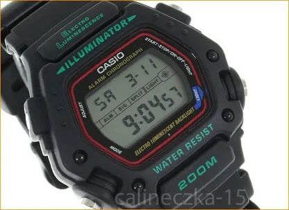 Reloj Digital Casio Crono Alarm/tmr Ill Dw-290-1v Negro Negro Gris