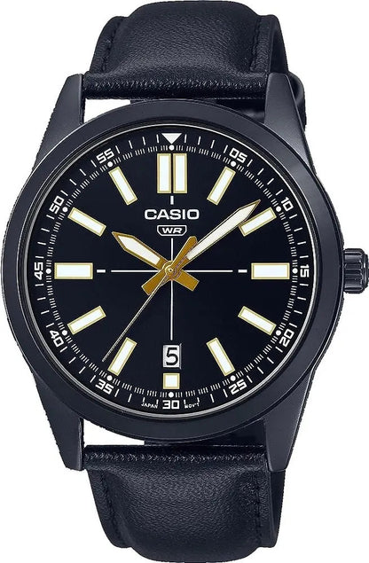Reloj Casio Cuero Mtp-vd02bl-1eudf - Negro