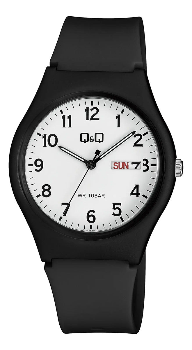 Reloj Q&q Silicona Hombre 38mm A212j003y - Negro
