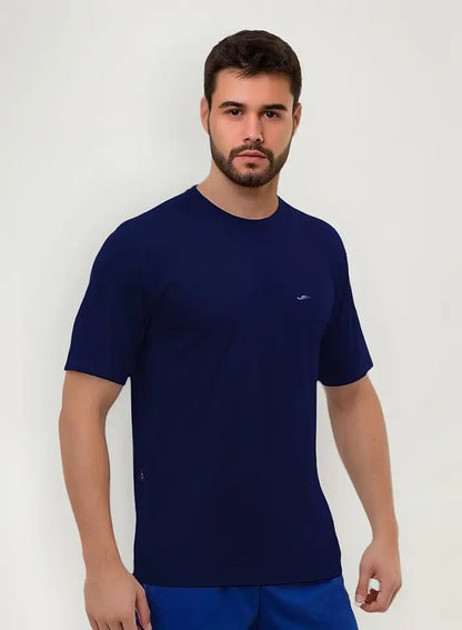 Remera Camiseta Hombre Secado Rápido Poliéster Elite Azul Marino Xl