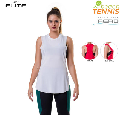 Musculosa Deportiva Dama Fitness Uv50+ Elite - Blanco Xl