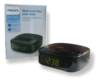 Radio Reloj Despertador Digital Philips Tar3205/12 Negro