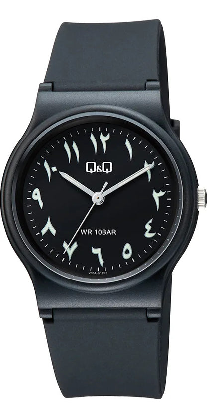 Reloj Q&q Silicona Hombre 34mm V06a-019vy - Negro
