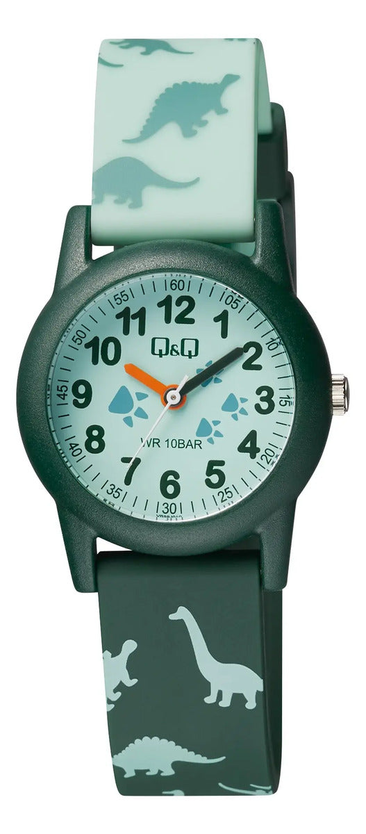 Reloj Q&q Silicona Infantil 30mm Vr99j010y - Verde