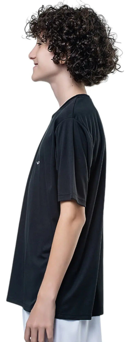 Remera Camiseta Niño Secado Rápido Poliéster Elite Negro 10