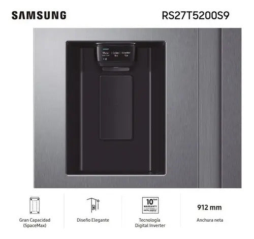 Refrigerador Samsung Inv Side By Side 716 L Sars27t5200s9 Qo Refined Inox