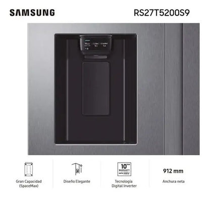 Refrigerador Samsung Inv Side By Side 716 L Sars27t5200s9 Qo Refined Inox