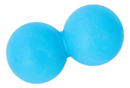 Pelota De Masaje Doble Livepro Peanut 14 Cm - Celeste