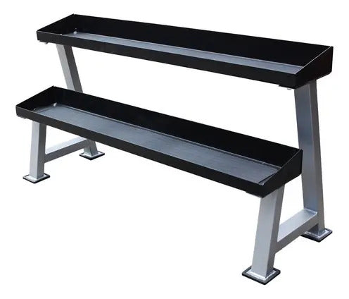 Soporte Pesas Rusas Kettlebell Gimnasio Rhino - Negro