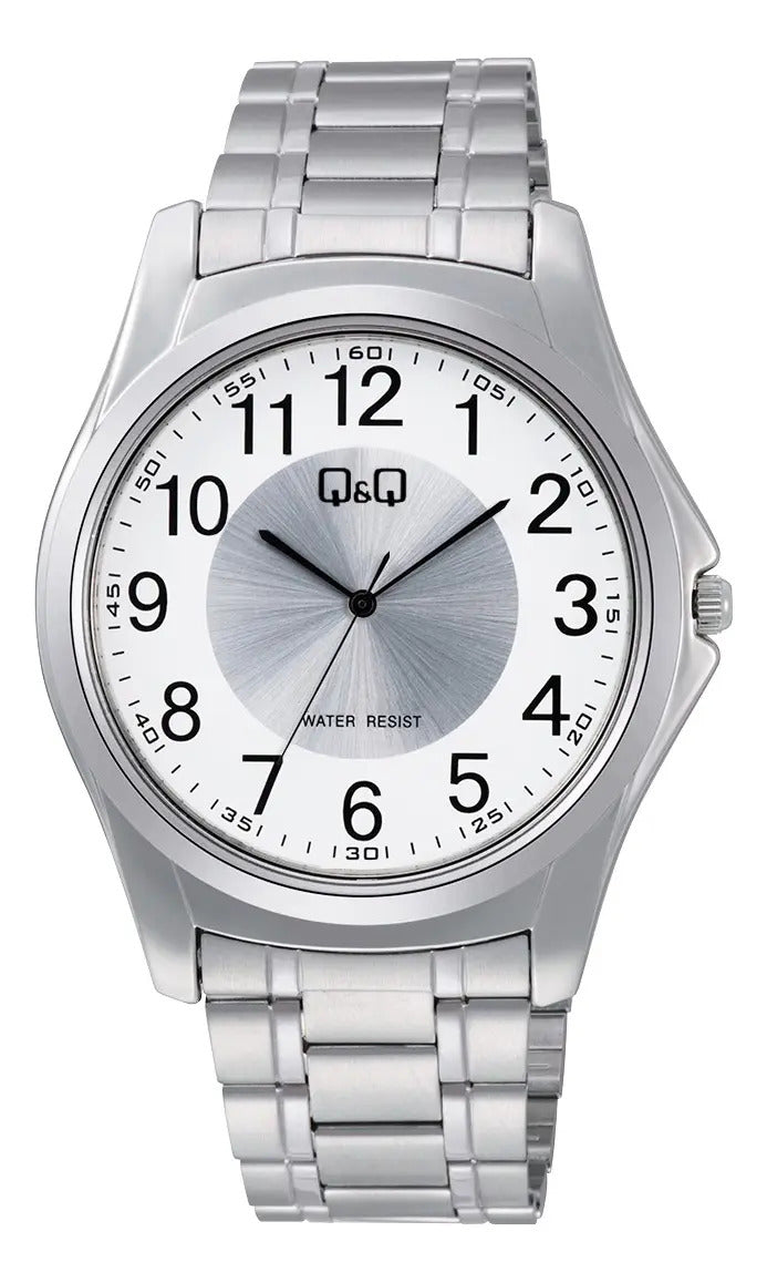 Reloj Q&q Metal Hombre 46mm C41a-002py - Plateado