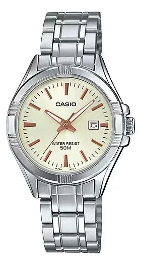Reloj Casio Metal Dama 32mm Ltp-1308d-9a - Plateado