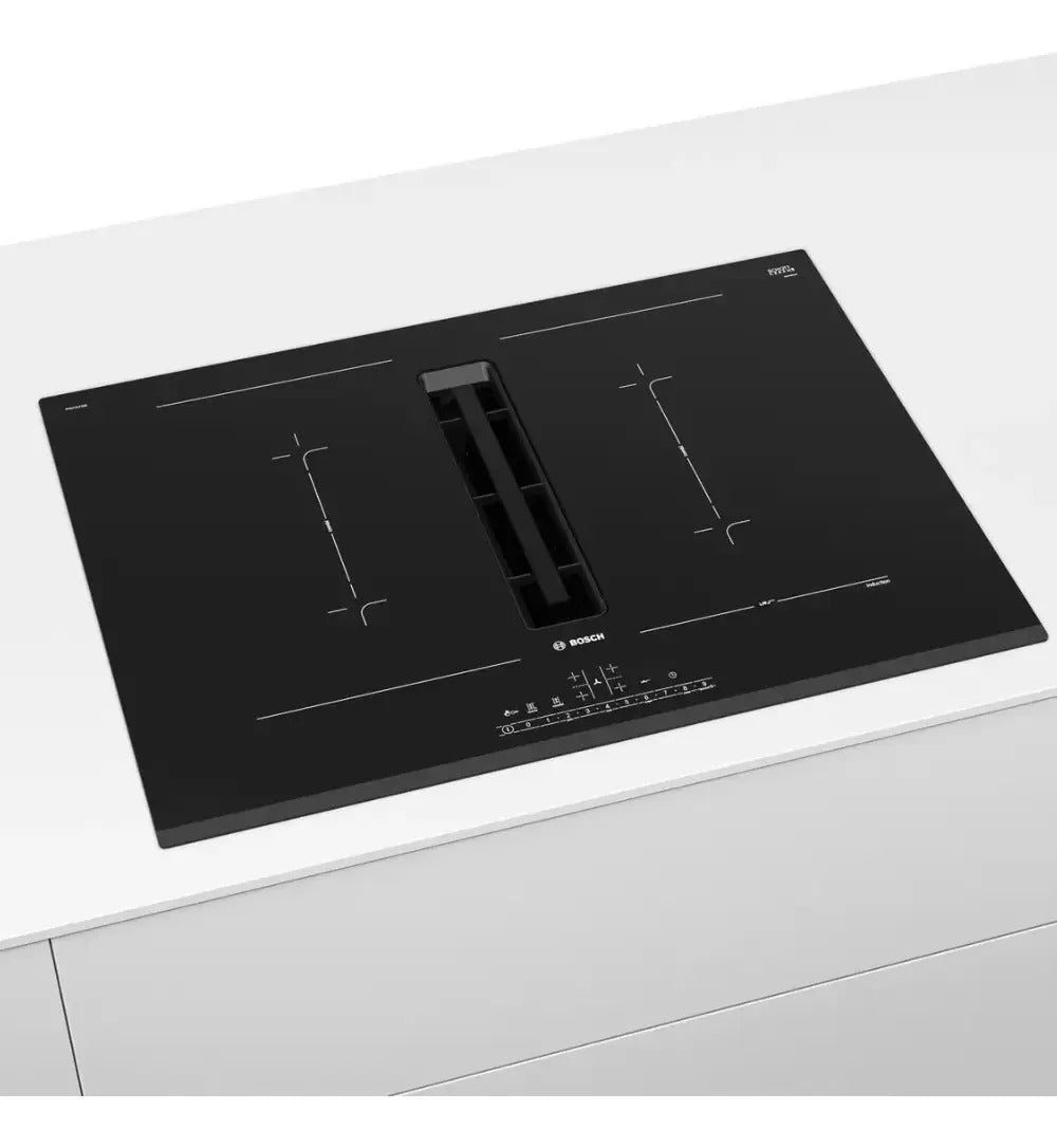 Anafe De Empotrar Inducción Bosch Con Extractor - Negro
