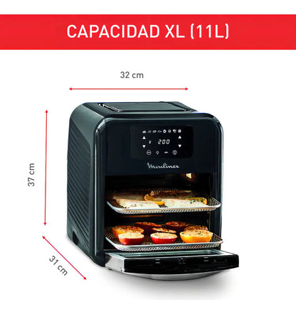 Freidora Sin Aceite + Horno Moulinex 11 Lt 2050w - Negro