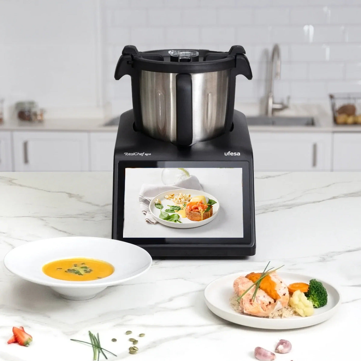 Robot De Cocina Multifunción Ufesa Total Chef Rk10 Negro