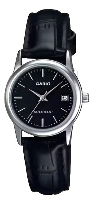 Reloj Casio Dama Cuero 31mm Ltp-v002l-1a - Negro