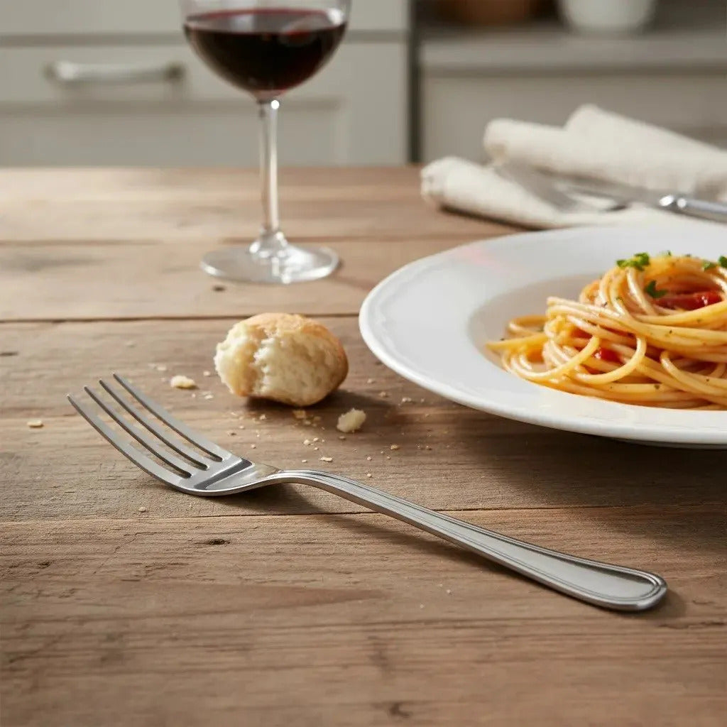 12 Tenedores De Mesa Acero British- 89 Gr Kutt