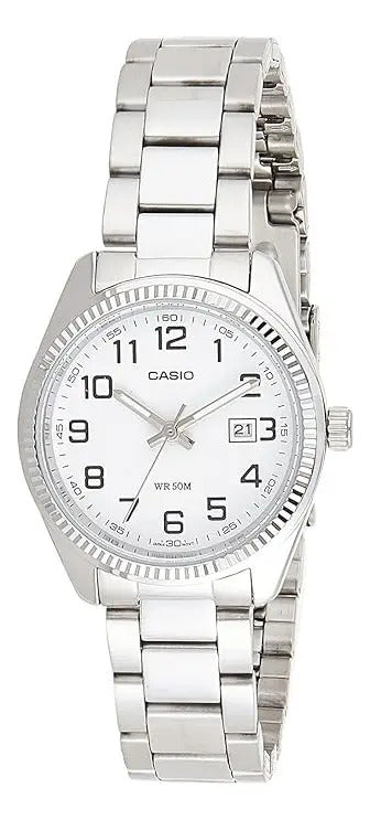 Reloj Casio Metal Dama Ltp-1302d-7b - Blanco