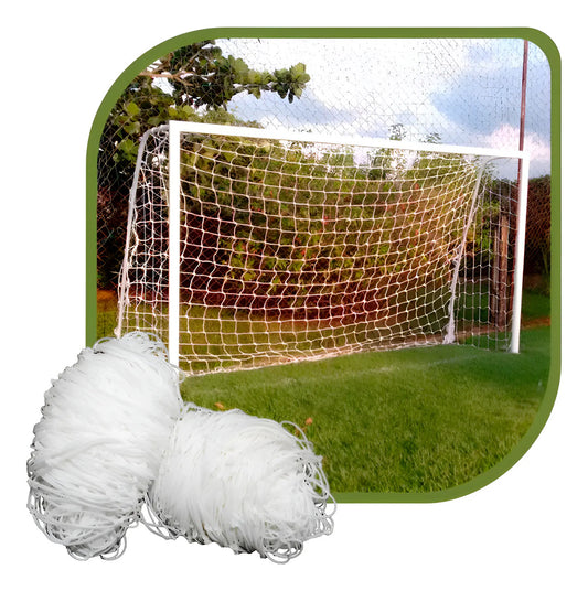 Par Red De Arco Baby Fut 4,2x2,3x0,5m 2mm Gismar - Blanco Optic