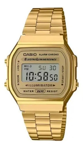 Reloj Casio Metal 39mm A-168wg-9w - Dorado