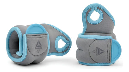 Muñequeras Con Agarre Dedo Libre 0,5kg C/u Reebok - Gris/azul