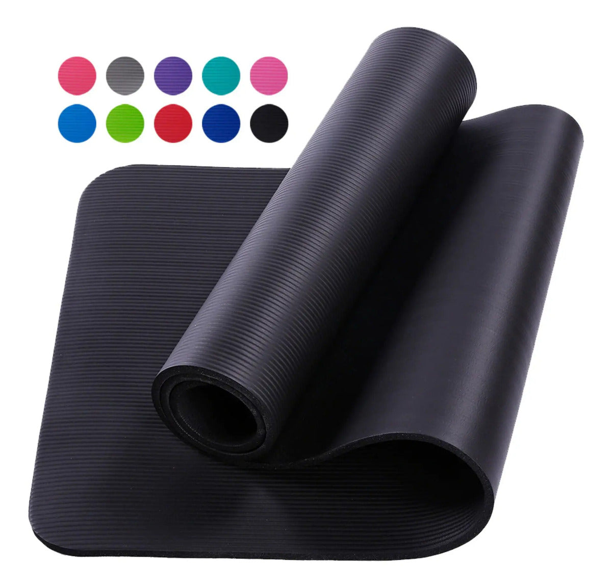 Colchoneta Yoga Gym 10mm Alta Densidad Rhino - Negro