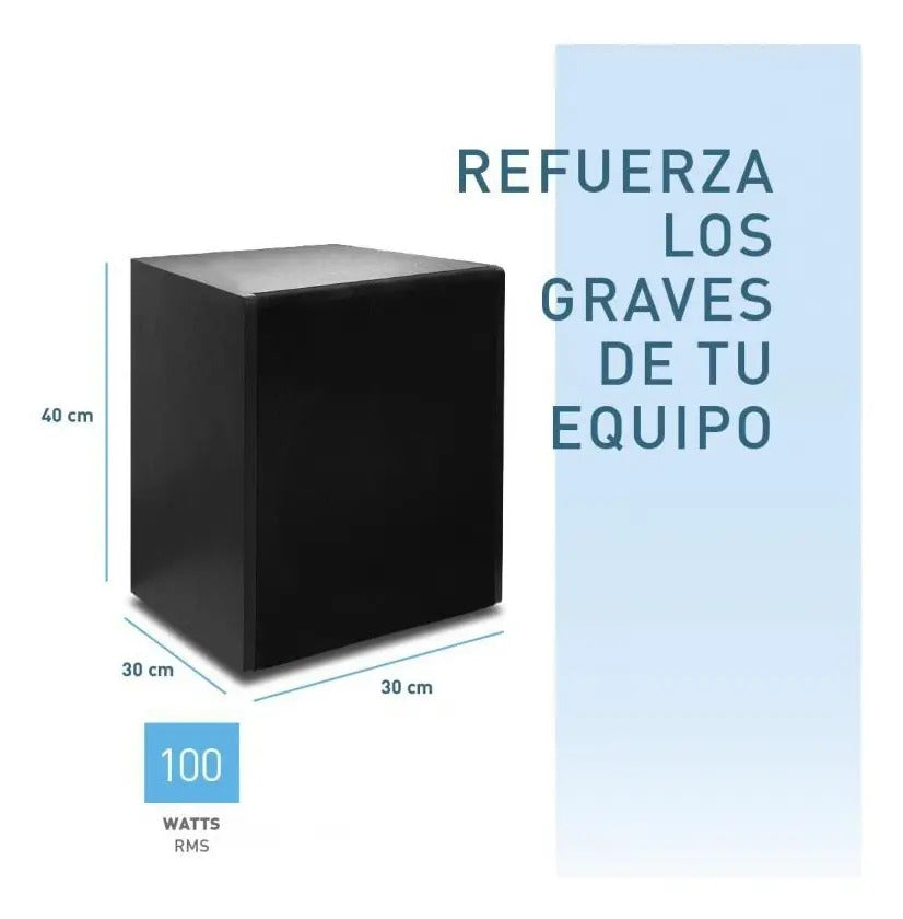 Parlante Caja Subwoofer Sw10 Thonet & Vander - Negro