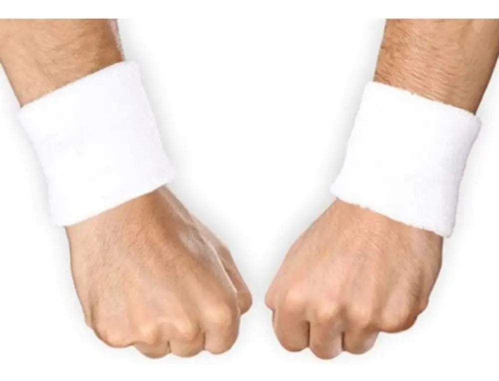 Muñequera Deportiva Tela Esponja 9 Cm Rhino Blanco Único