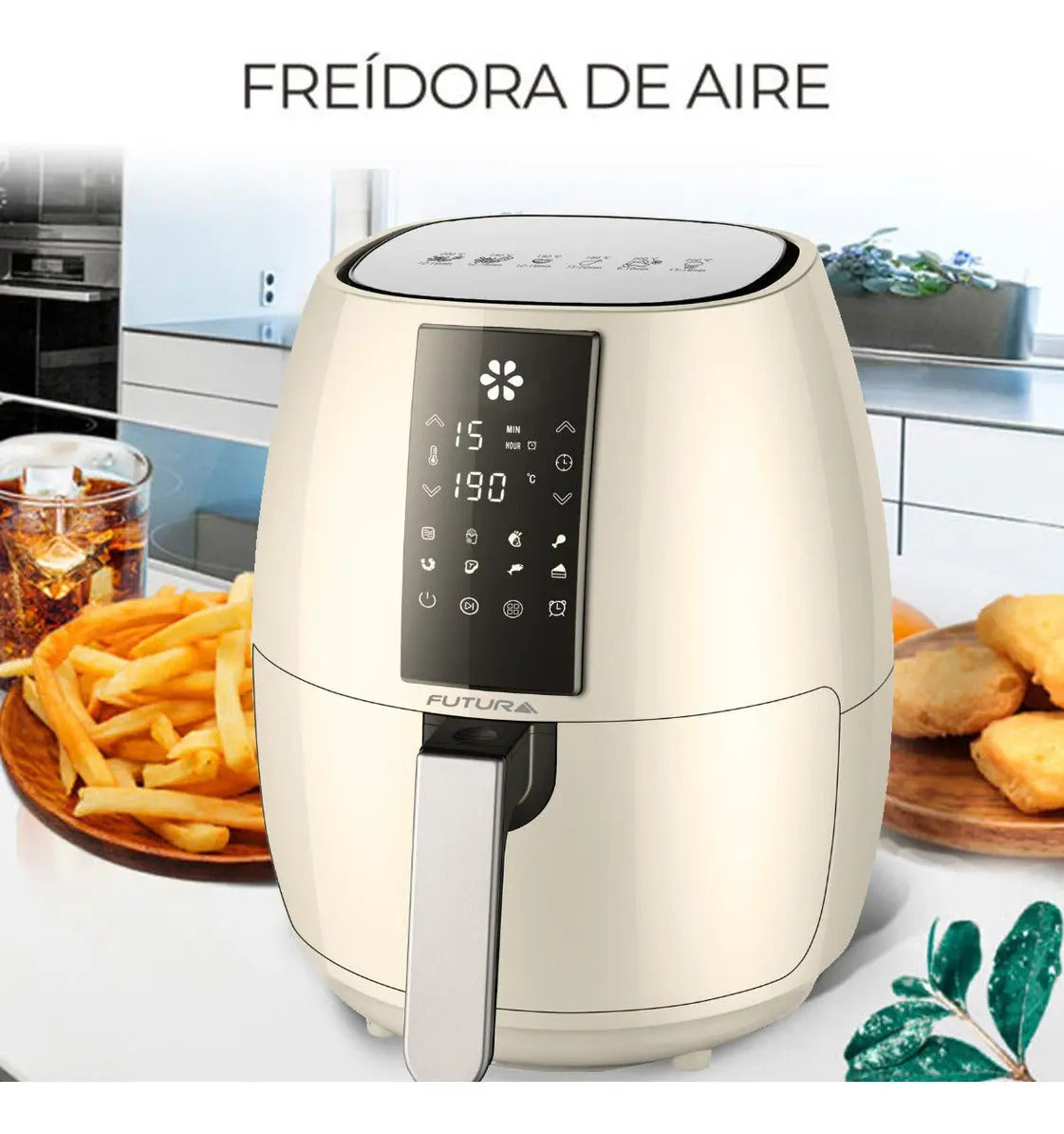 Freidora De Aire Digital Futura 5 L Fut-af50di - Marfil