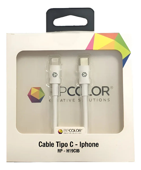 Cable Tipo C / Compatible iPhone Ripcolor - Blanco