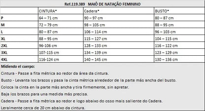 Malla De Natación Hidrogimnástica Dama Elite - Negro Xxxl