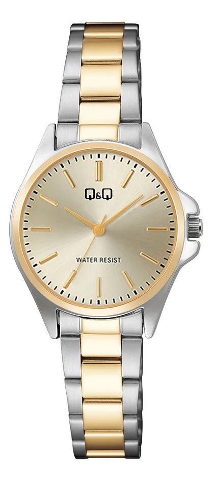 Reloj Q&q Metal Dama 30mm C37a-008py - Plateado