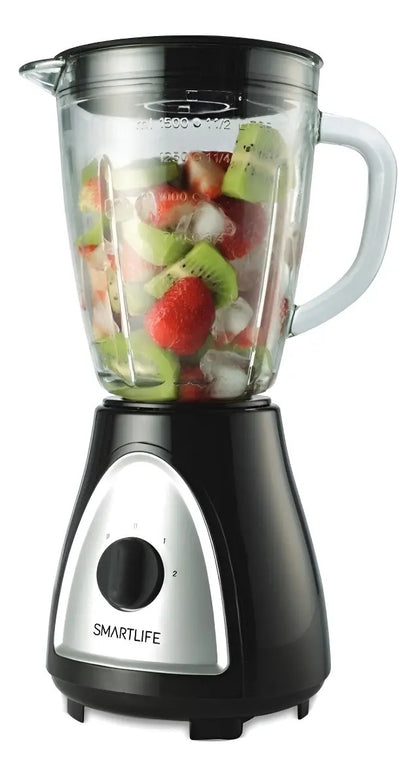 Licuadora Smartlife Jarra Vidrio 1,5 L 400w Bl1008b Negro