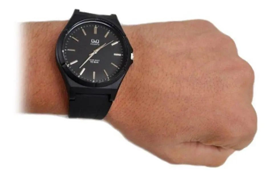 Reloj Q&q Silicona Hombre 40mm Vq66j002y - Negro