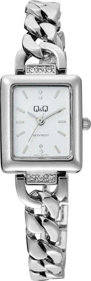 Reloj Q&q Metal Dama 20mm F05a-001py - Plateado