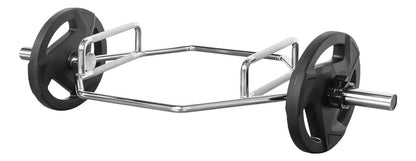 Barra Hexagonal Trap Bar Profesional 143cm Rhino - Plateado