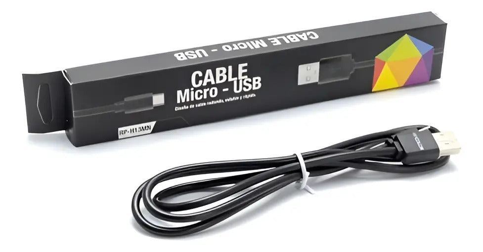 Cable Micro Usb Ripcolor - Blanco/negro