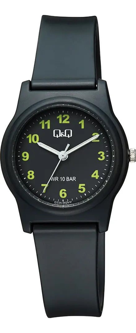 Reloj Q&q Silicona Dama 31mm G23a-002vy - Negro