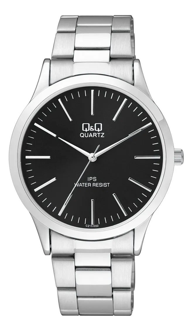 Reloj Q&q Metal Hombre 40mm C212j202y - Plateado