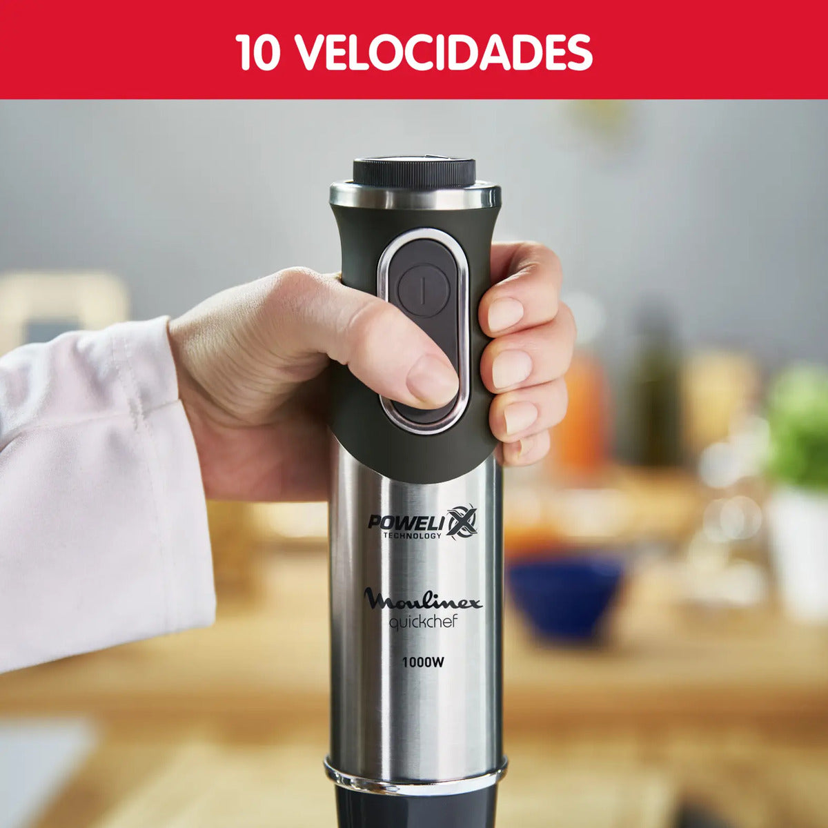 Mixer Moulinex Hbl Quickchef 3 En 1 1000w - Negro