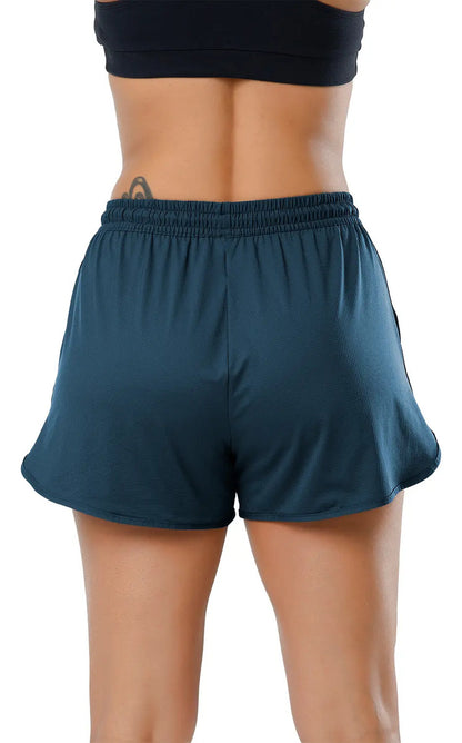 Short De Dama Fitness Running Y Entrenamiento Elite Azul Petróleo M