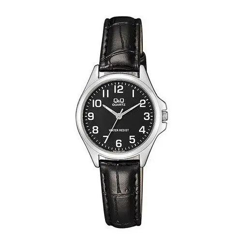 Reloj Q&q Cuero 30mm Qa07j305 - Negro