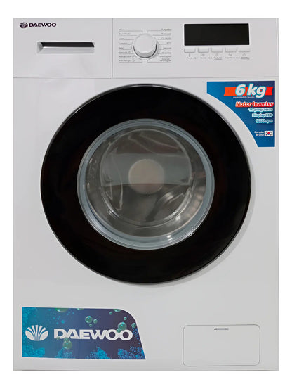 Lavarropas Daewoo Carga Frontal Inverter 6kg - Blanco