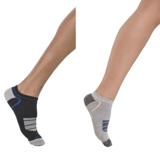 Par De Medias Confort Talle Único Hombre Elite - Negro/gris Unitalla