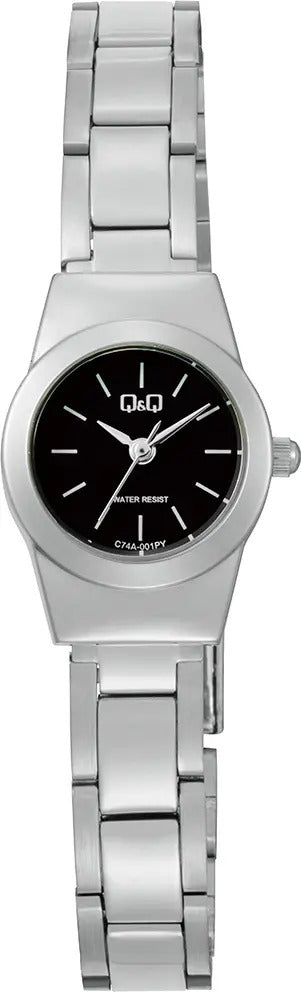 Reloj Q&q Metal Dama 20mm C74a-001py - Plateado