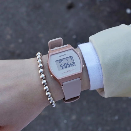 Reloj Casio Lw-204-4a Digital D/hora Crono/alarma Rosa Oro Rosa